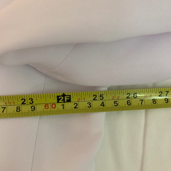 White Mandarin Banded Collar Nehru Suit 48L - Picture 4 of 7